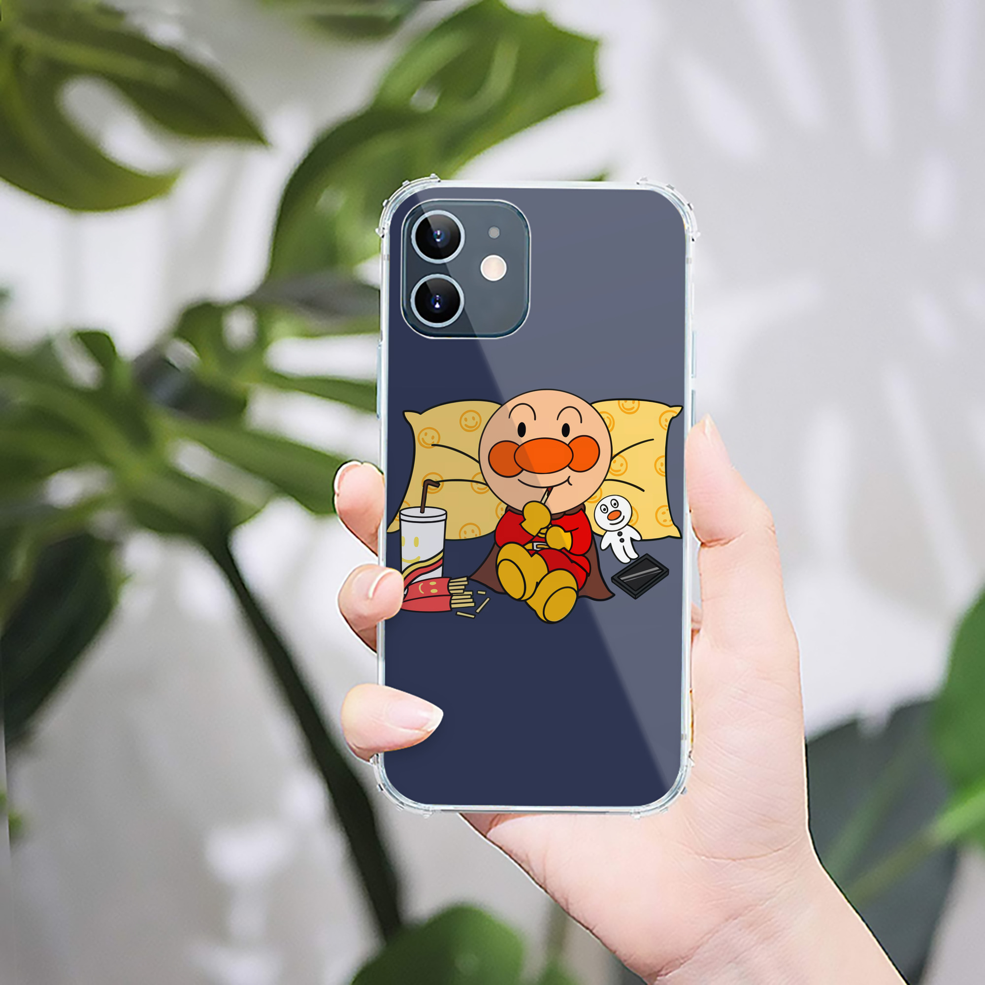 （画像用） アンパンマン Anpanman 【iPhone 12シリーズ対応】透明スマホケース（クリアソフトケース）